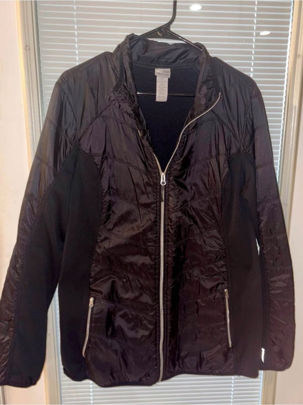 Champion Black Quilted Zip-Up Puffer Jacket- XXL